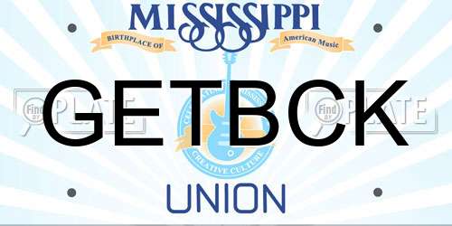 GETBCK Mississippi License Plate