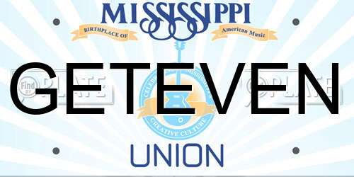 GETEVEN Mississippi License Plate