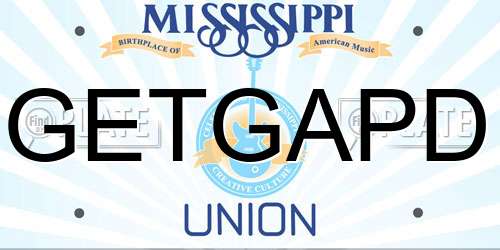 GETGAPD Mississippi License Plate