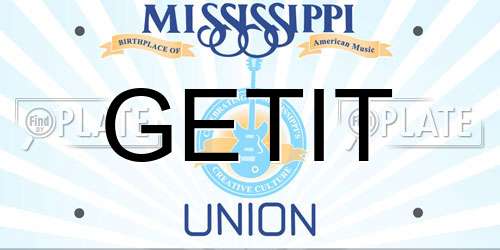 GETIT Mississippi License Plate