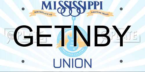 GETNBY Mississippi License Plate