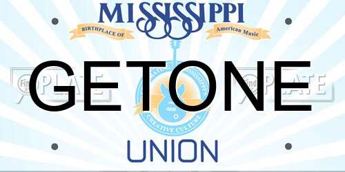 GETONE Mississippi License Plate