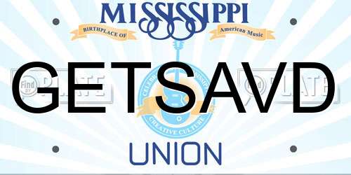 GETSAVD Mississippi License Plate