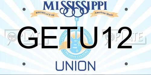 GETU12 Mississippi License Plate