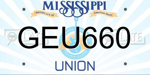 GEU660 Mississippi License Plate