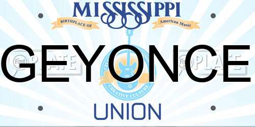 GEYONCE Mississippi License Plate