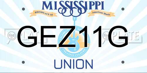 GEZ11G Mississippi License Plate