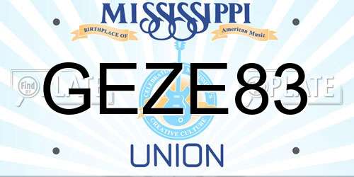 GEZE83 Mississippi License Plate