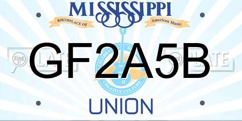 GF2A5B Mississippi License Plate