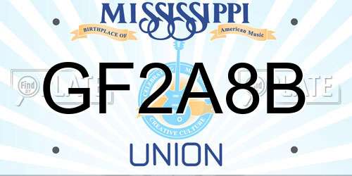 GF2A8B Mississippi License Plate