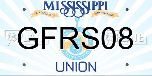 GFRS08 Mississippi License Plate