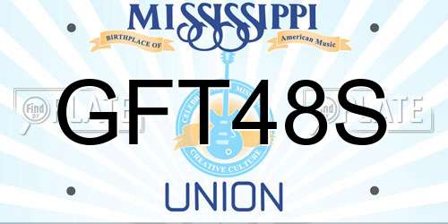 GFT48S Mississippi License Plate