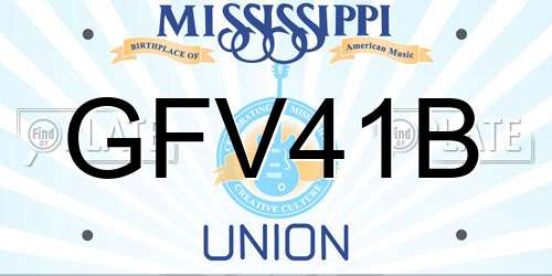 GFV41B Mississippi License Plate