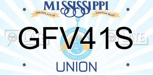 GFV41S Mississippi License Plate