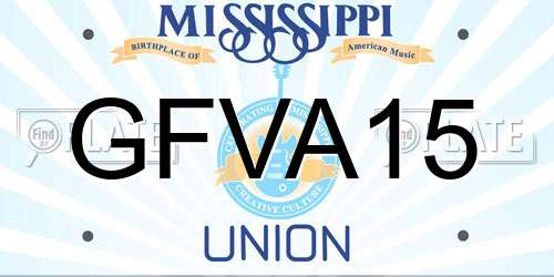 GFVA15 Mississippi License Plate