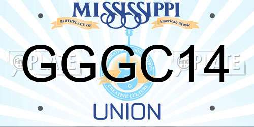 GGGC14 Mississippi License Plate