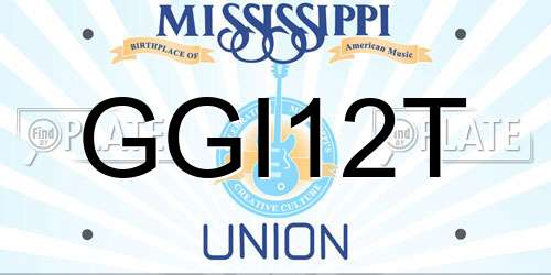 GGI12T Mississippi License Plate