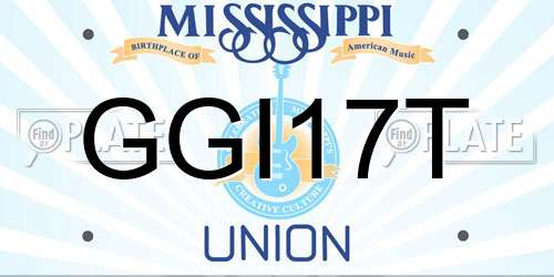 GGI17T Mississippi License Plate