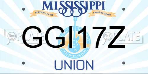 GGI17Z Mississippi License Plate