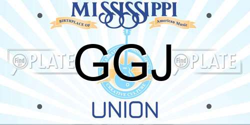 GGJ Mississippi License Plate