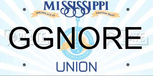 GGNORE Mississippi License Plate