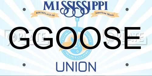 GGOOSE Mississippi License Plate