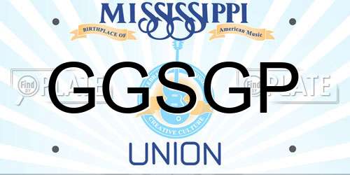 GGSGP Mississippi License Plate