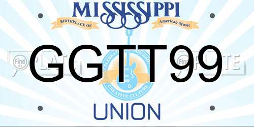 GGTT99 Mississippi License Plate