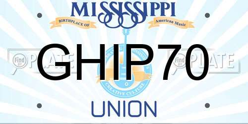 GHIP70 Mississippi License Plate