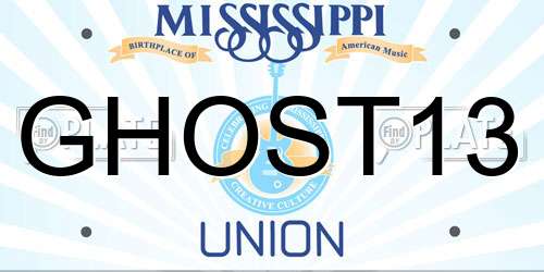 GHOST13 Mississippi License Plate