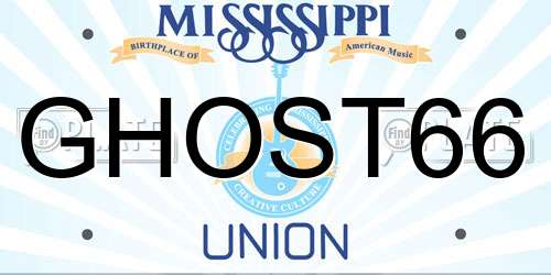 GHOST66 Mississippi License Plate