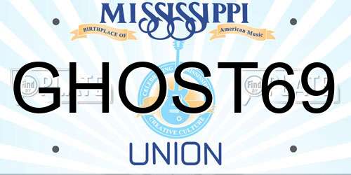 GHOST69 Mississippi License Plate