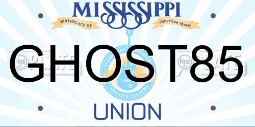 GHOST85 Mississippi License Plate