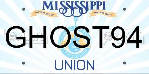 GHOST94 Mississippi License Plate