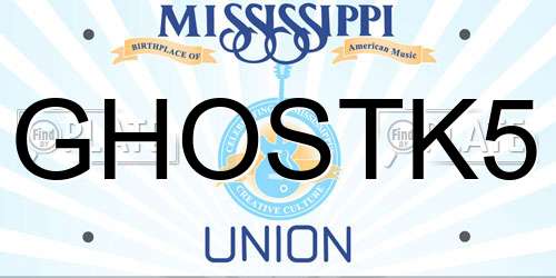 GHOSTK5 Mississippi License Plate