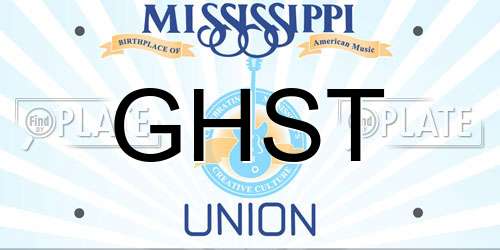 GHST Mississippi License Plate