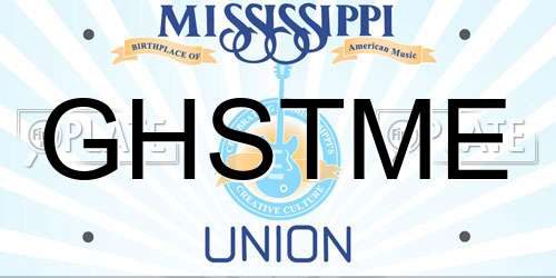 GHSTME Mississippi License Plate