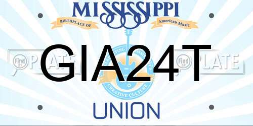 GIA24T Mississippi License Plate