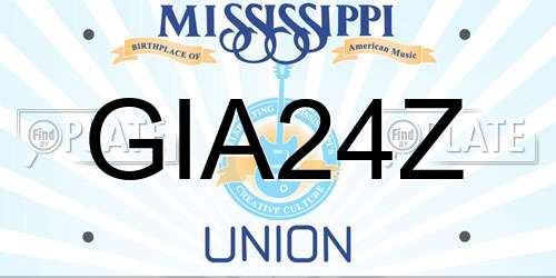 GIA24Z Mississippi License Plate