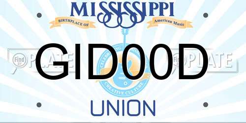 GID00D Mississippi License Plate