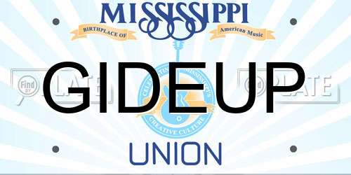 GIDEUP Mississippi License Plate