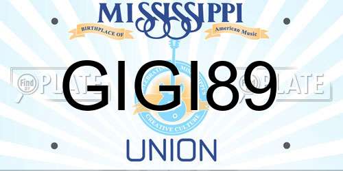 GIGI89 Mississippi License Plate