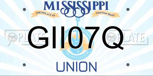 GII07Q Mississippi License Plate