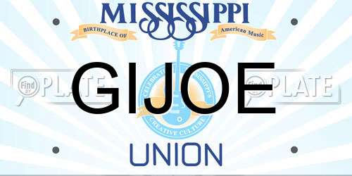GIJOE Mississippi License Plate