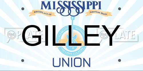 GILLEY Mississippi License Plate
