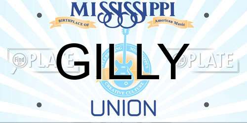 GILLY Mississippi License Plate