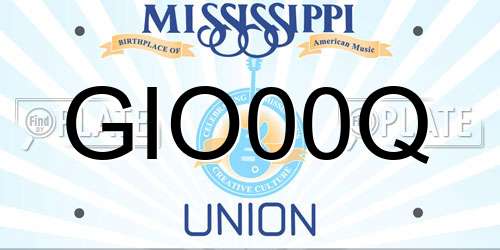 GIO00Q Mississippi License Plate