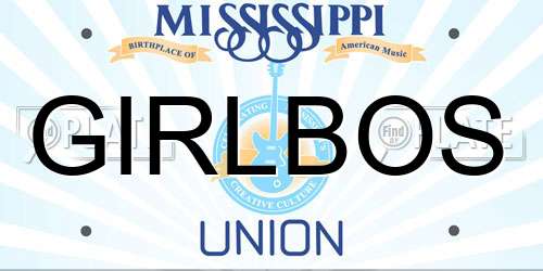 GIRLBOS Mississippi License Plate
