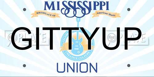 GITTYUP Mississippi License Plate