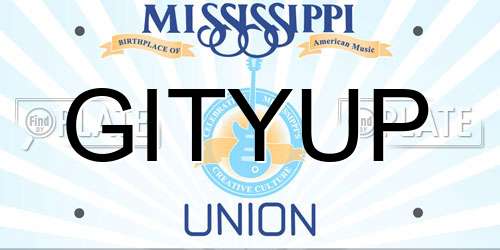 GITYUP Mississippi License Plate